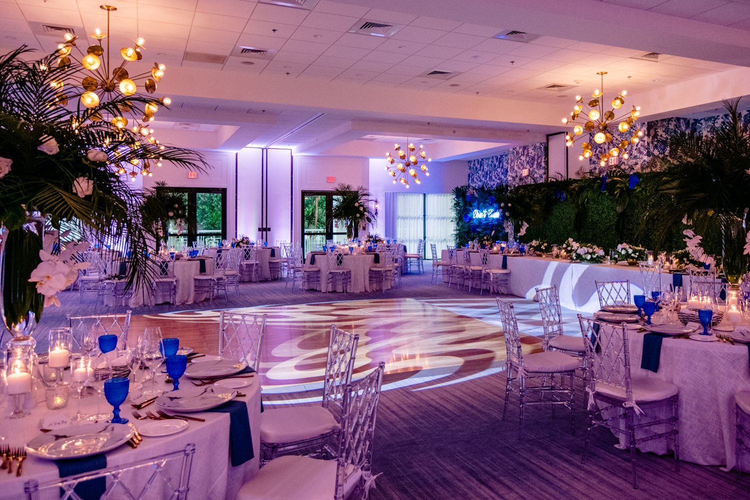 ballroom reception venue interior photo at bakers cay resort