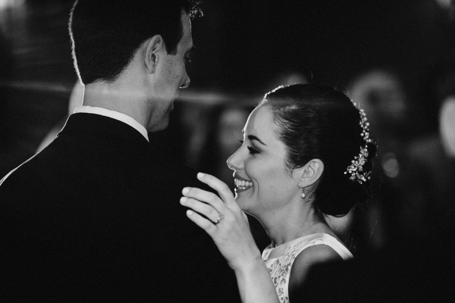 A bride and groom sharing their first dance at a Dupont Circle wedding in Washington DC.