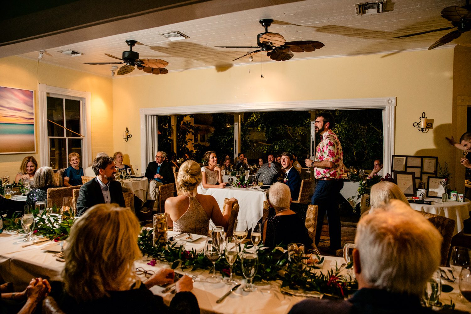 Groomsmen giving his speech at a wedding reception