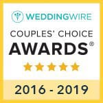 Weddingwire couples' choice awards 2016 - 2019 for Asheville Wedding Photographer.
