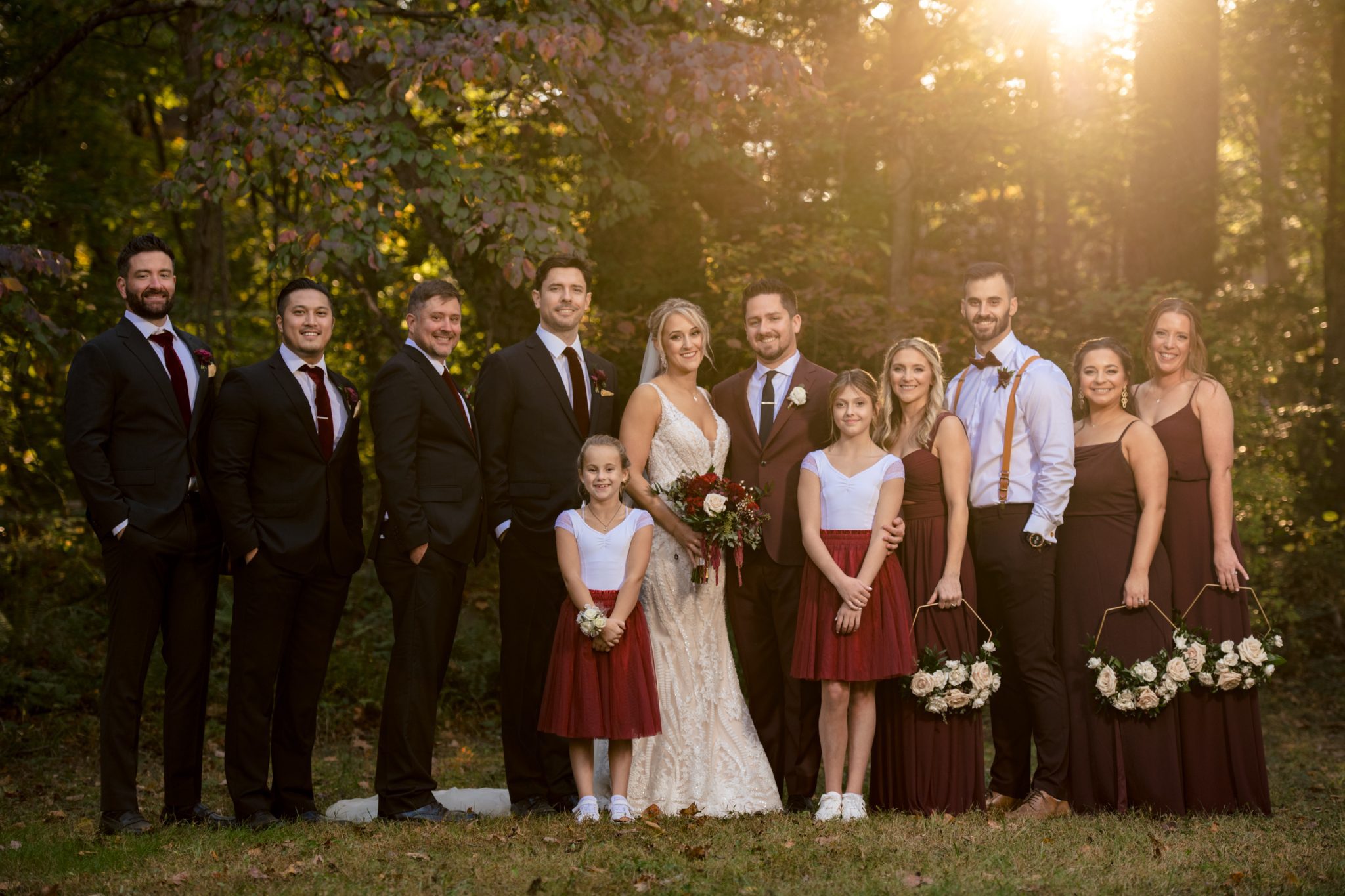 Bridal party photo Prince William Forest Park