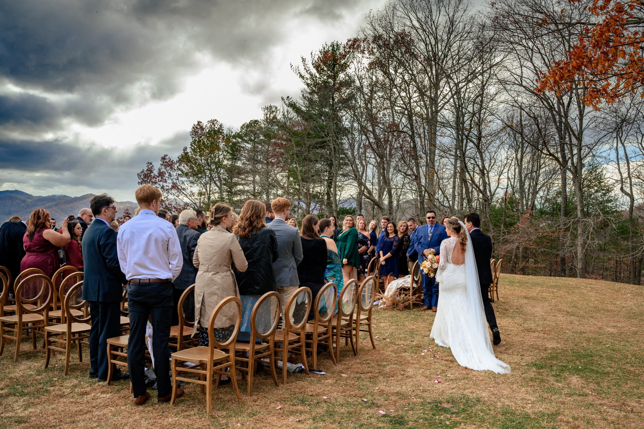 emotion filled wedding ceremony at the ridge asheville