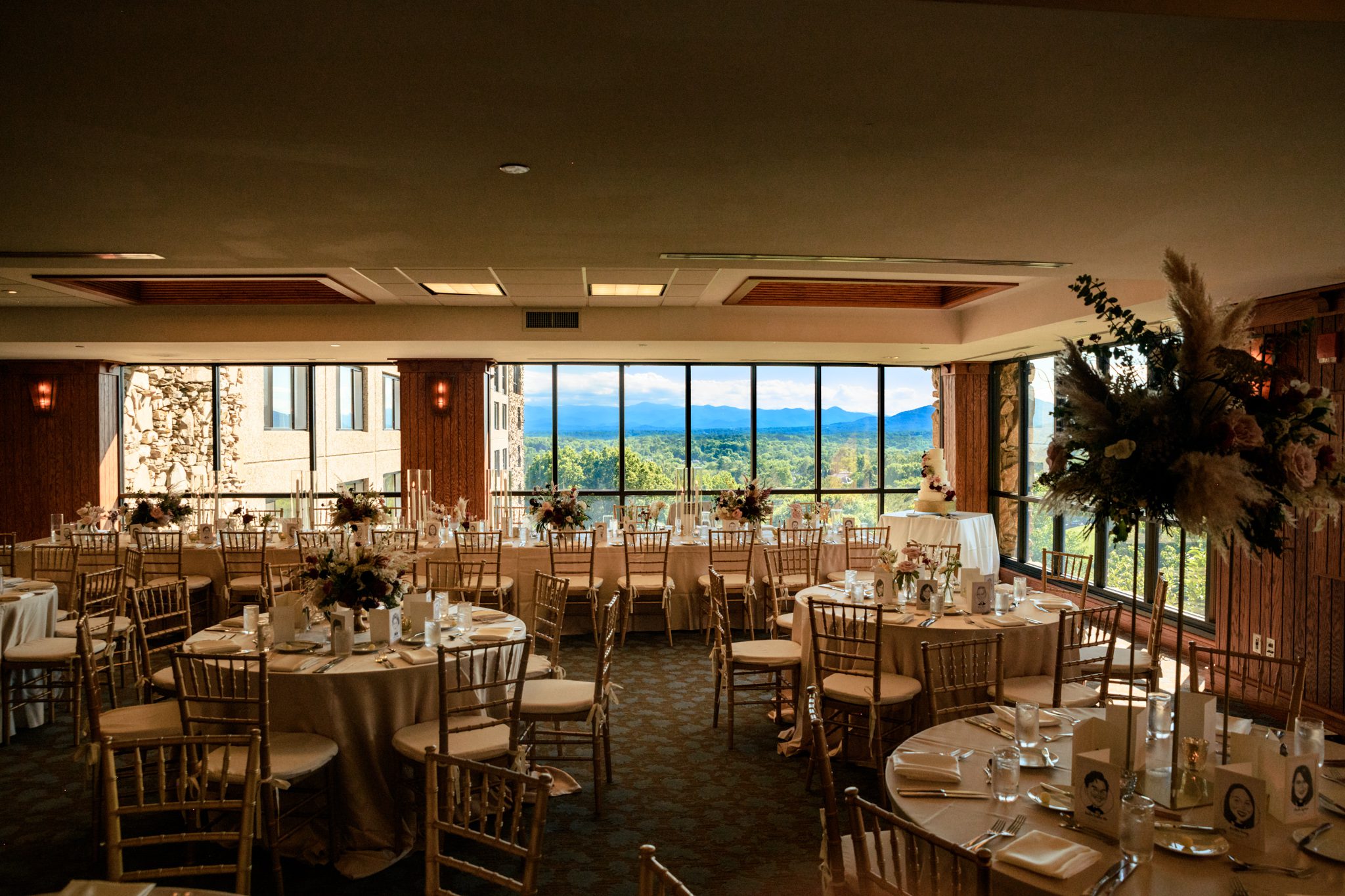 interior wedding reception ballroom at grove park inn