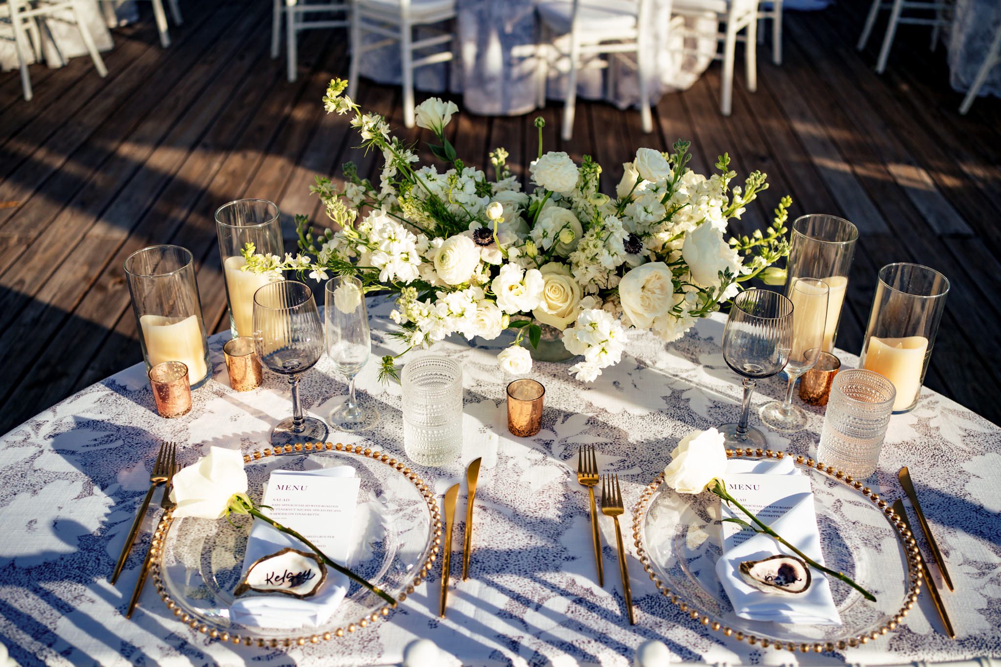 florals provided by duarte floral design. rentals by table 7 key west. signage by blue thistle studio