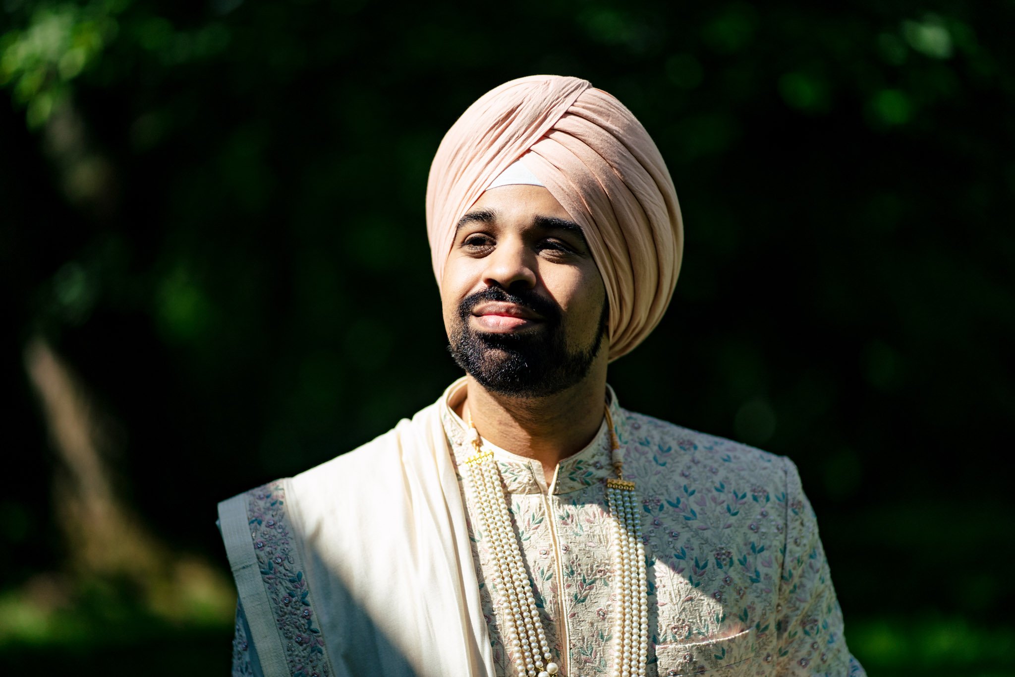 An Indian man at a Biltmore Estate wedding.