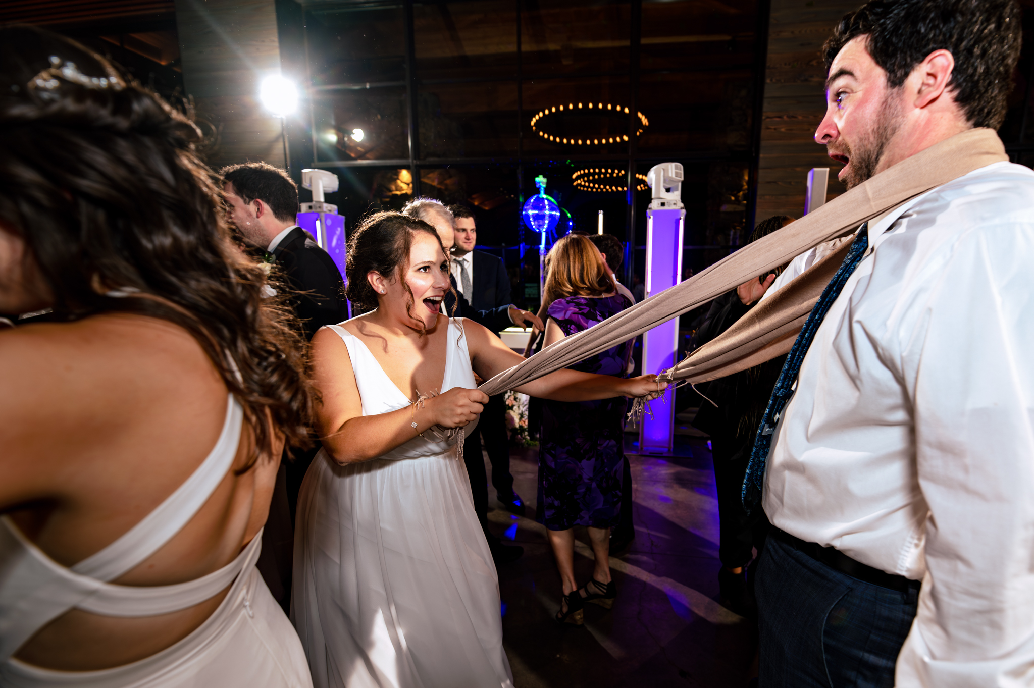 A bride and groom dancing at the Grove Park Inn wedding reception.